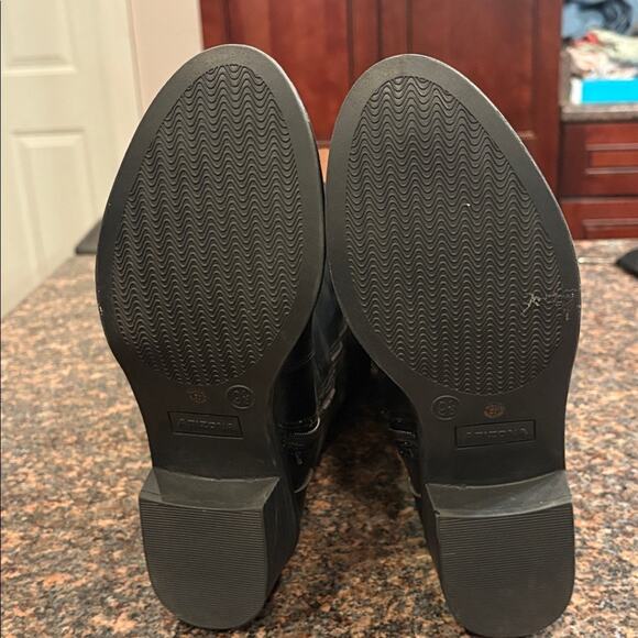 Riding Boots Two-Tone Black and Brown Knee-High Size 9.5 Excellent Cond - Picture 4 of 8